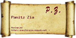 Panitz Zia névjegykártya